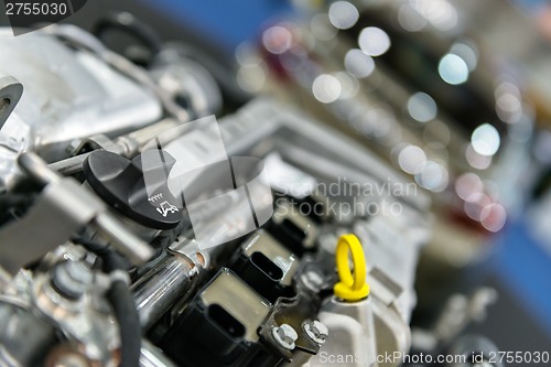Image of Detail photo of a car engine