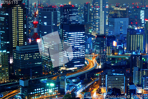 Image of Osaka city at night