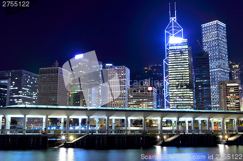 Image of Hong Kong skyline with pier