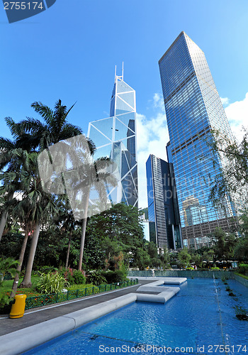 Image of Central business district in Hong Kong