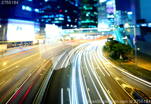 Image of Highway in Hong Kong at night