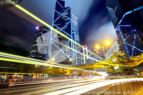 Image of Busy traffic in Hong Kong city