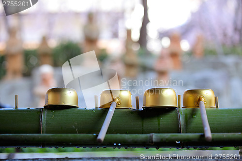 Image of Water purification in japanese temple