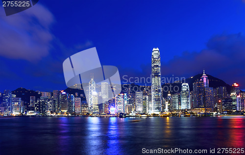 Image of Hong Kong city at night