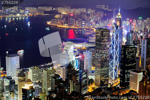Image of Hong Kong skyline at night