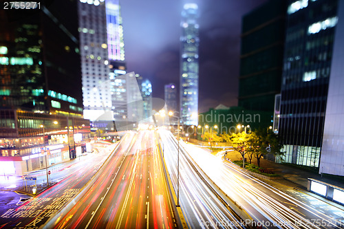 Image of Hong Kong night traffic