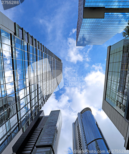 Image of Modern office building to sky