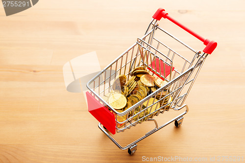Image of Trolley with golden coin
