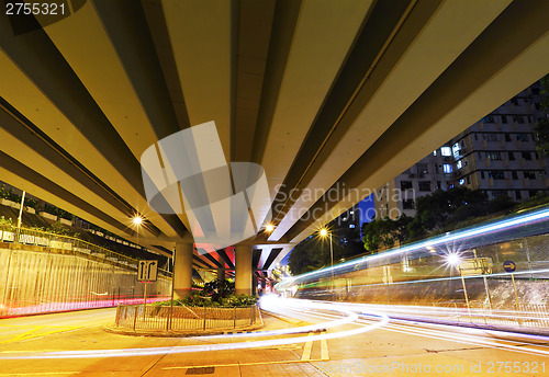 Image of Traffic passing through viaduct