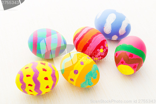 Image of Pinted colourful easter egg
