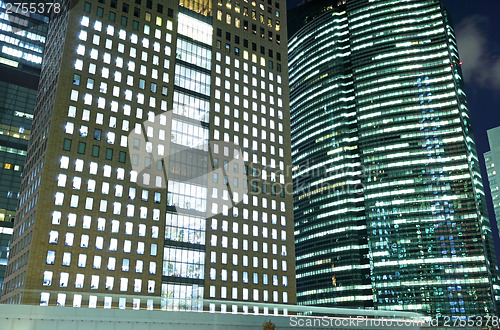 Image of Office building in Tokyo at night