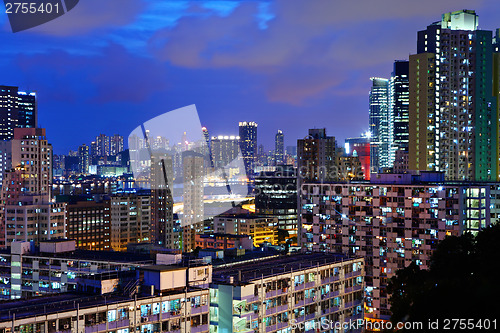 Image of Hong Kong downtown at night