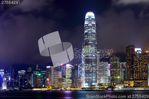 Image of Hong Kong skyline at night