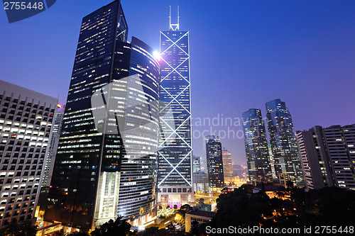 Image of Central business district in Hong Kong