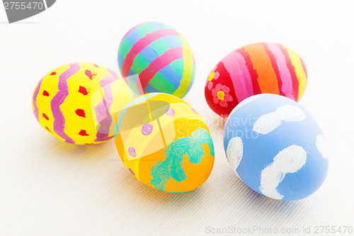 Image of Colourful painted easter egg