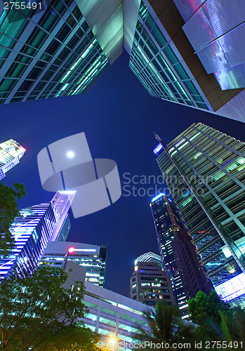 Image of Modern building in Singapore from low angle