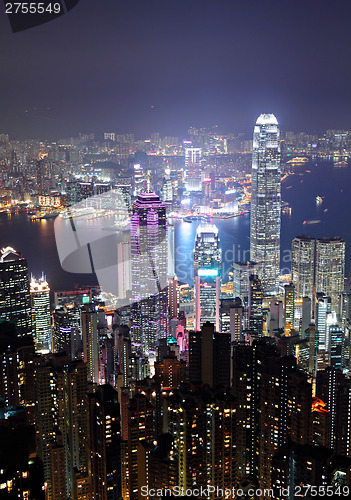 Image of Hong Kong city at night