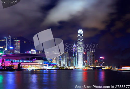 Image of Hong Kong city at night