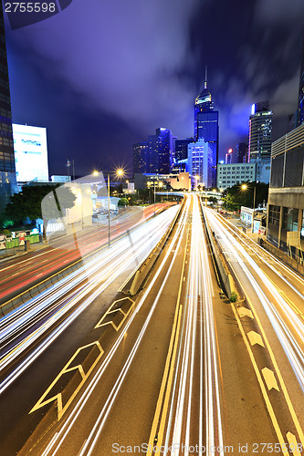 Image of Hong Kong city traffic trail