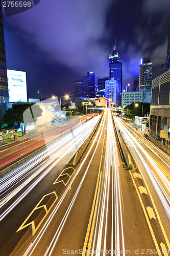 Image of Hong Kong city traffic trail