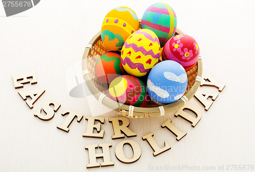Image of Easter egg in basket
