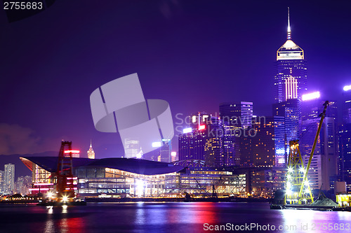 Image of Hong Kong city at night