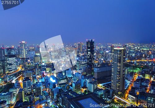 Image of Osaka city at night