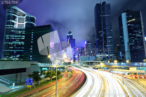 Image of Fast moving traffic in Hong Kong 