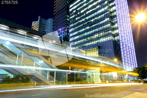 Image of Hong Kong traffic at night