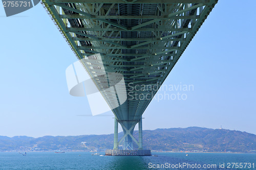 Image of Bottom view of akashi Kaikyo bridge