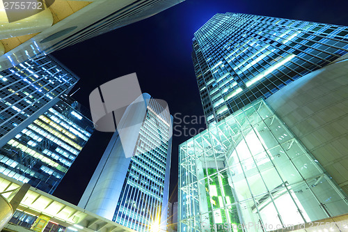 Image of Skyscraper from low angle at night