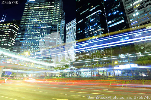 Image of Fast moving traffic in Hong Kong