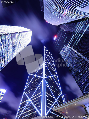 Image of Modern building in Hong Kong from low angle