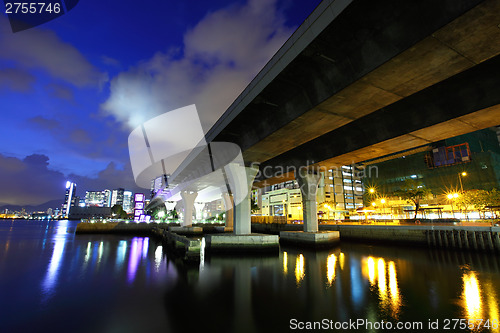 Image of Hong Kong waterfront at night