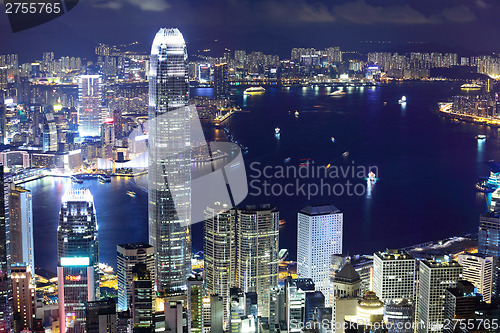 Image of Hong Kong cityscape at night