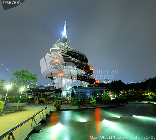 Image of Waterfront park in Taipo at night