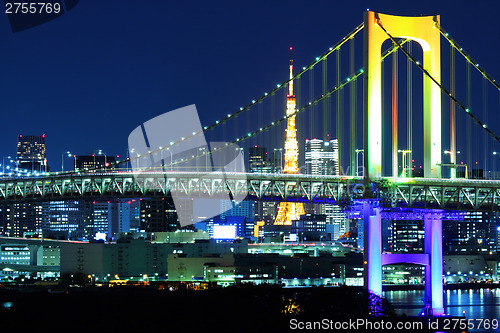 Image of Tokyo skyline at night