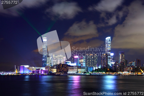 Image of Hong Kong skyline at night