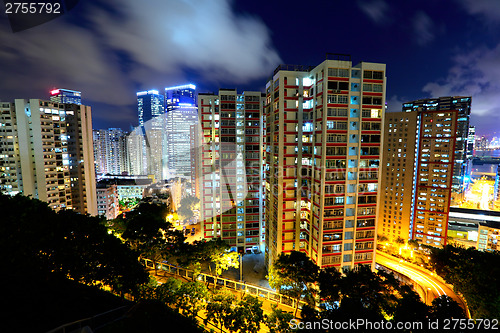 Image of Hong Kong cityscape at night