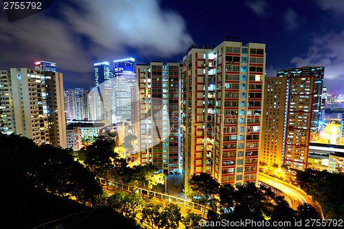 Image of Hong Kong cityscape at night