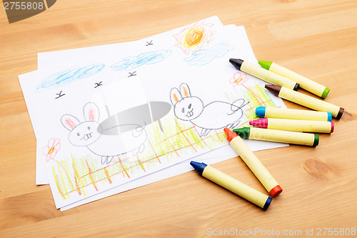 Image of Children drawing for ester holiday