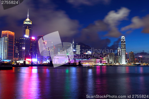 Image of Hong Kong cityscape at night