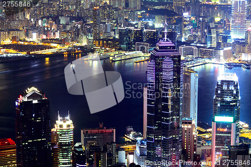 Image of Hong Kong skyline at night