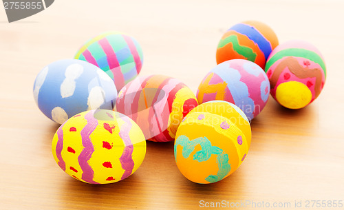 Image of Children painted easter egg