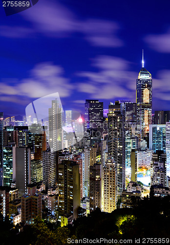 Image of Central business district in Hong Kong