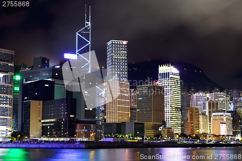 Image of Hong Kong downtown at night