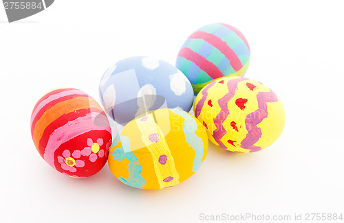 Image of Colourful easter egg isolated on white