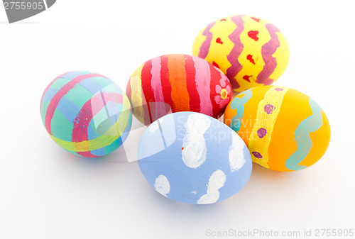 Image of Colourful easter egg isolated on white 