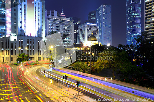 Image of Traffic in Hong Kong city