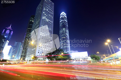 Image of Busy traffic in Hong Kong city